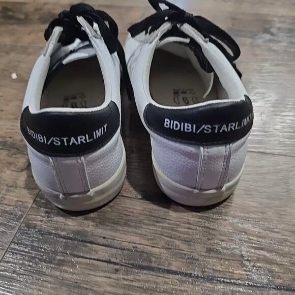 Bidibi Womens Shoes size 38 White Leopard Sneakers - Picture 4 of 5